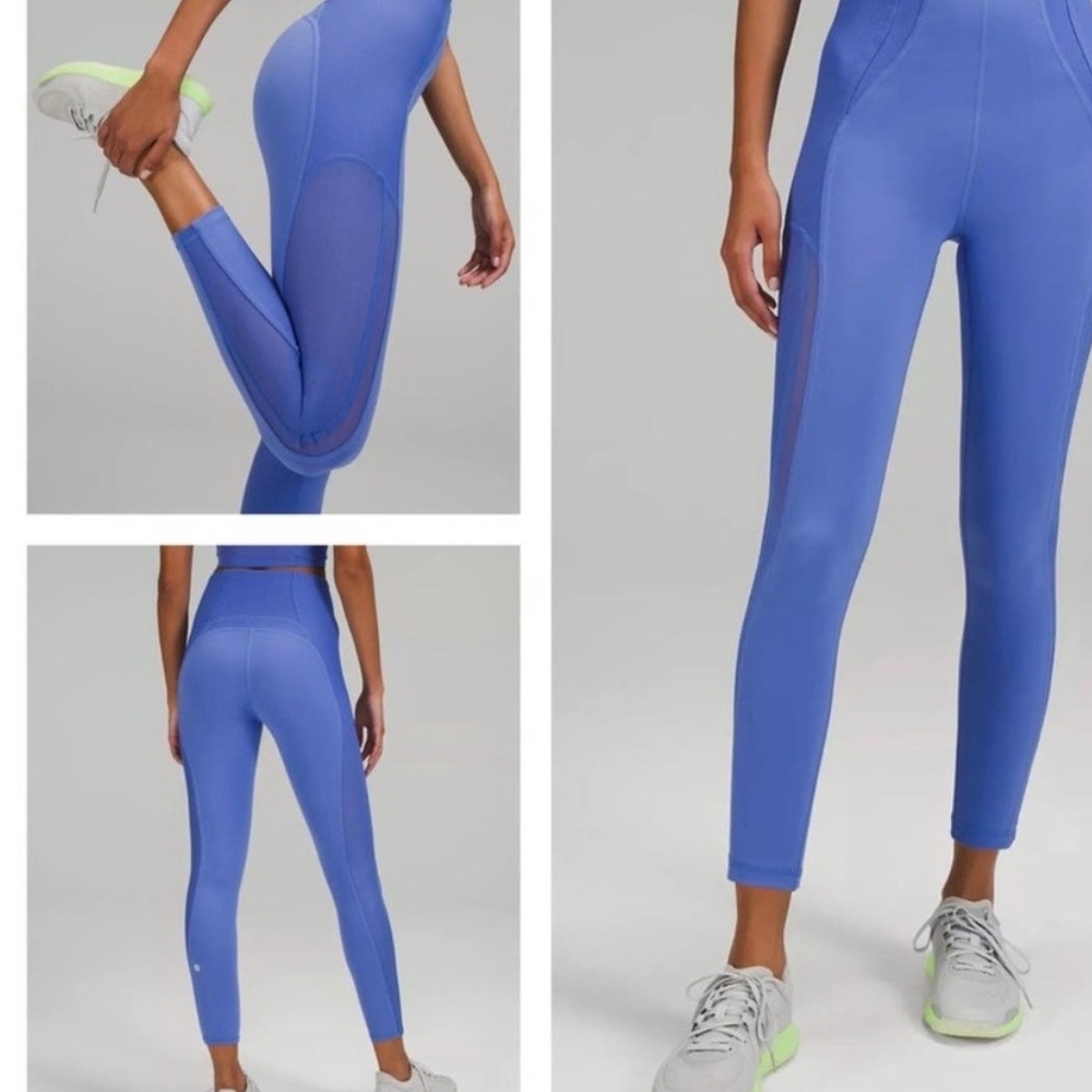 Lululemon Wild Indigo Everlux and Mesh Super-High-Rise Training Tight 25" Size 6